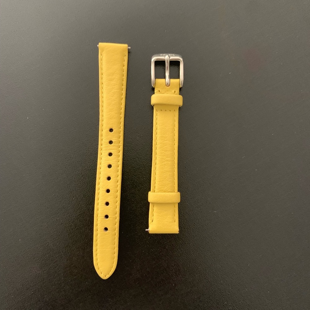 Yellow fossil watch band 14mm